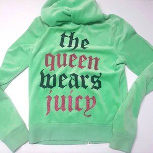 ISO!!! JUICY COUTURE VELOUR THE QUEEN WEARS JUICY ZIP UP